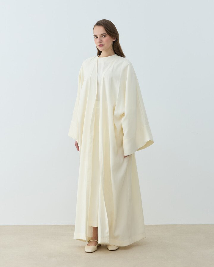 Cupra Diamond Abaya Krem