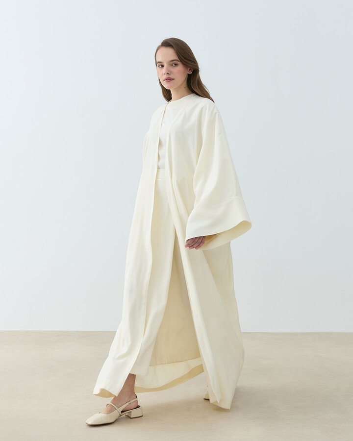 Cupra Diamond Abaya Krem
