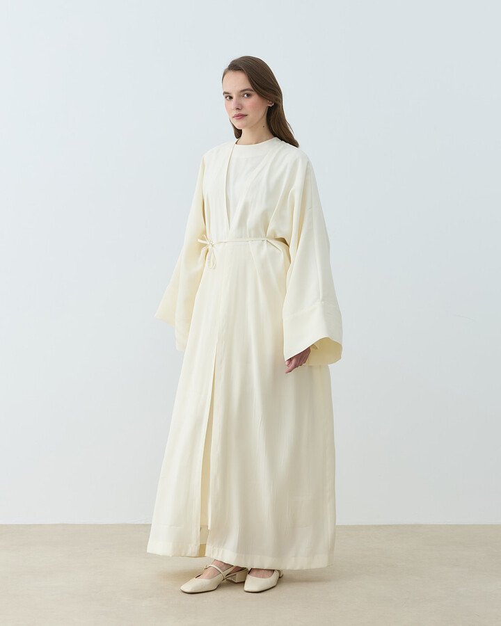Cupra Diamond Abaya Krem