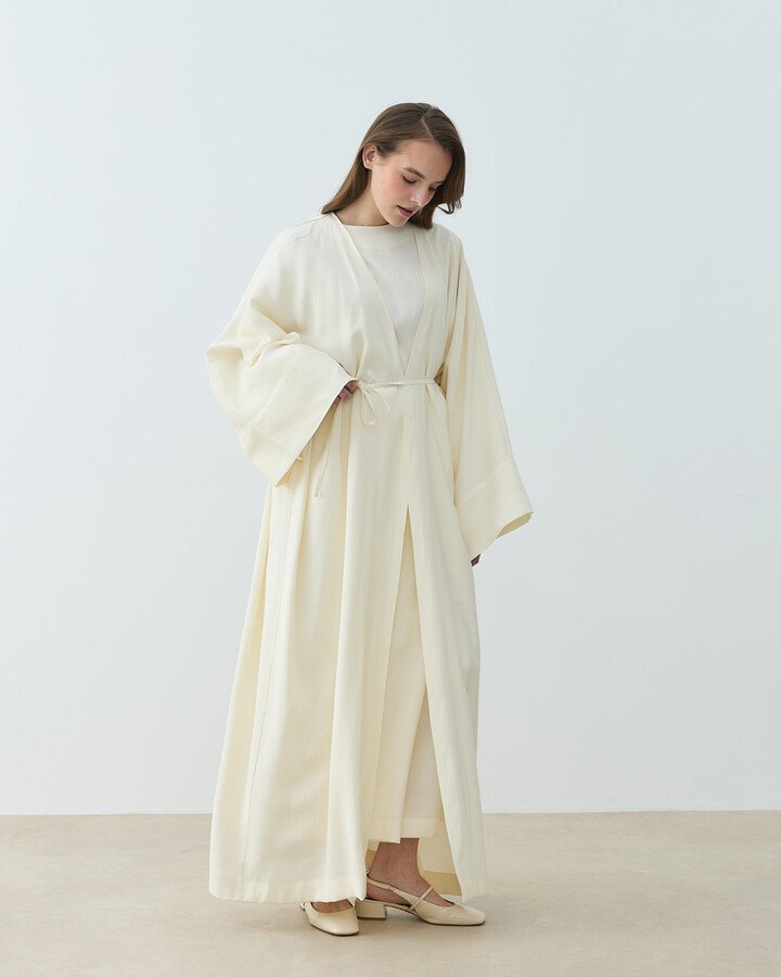 Cupra Diamond Abaya Krem