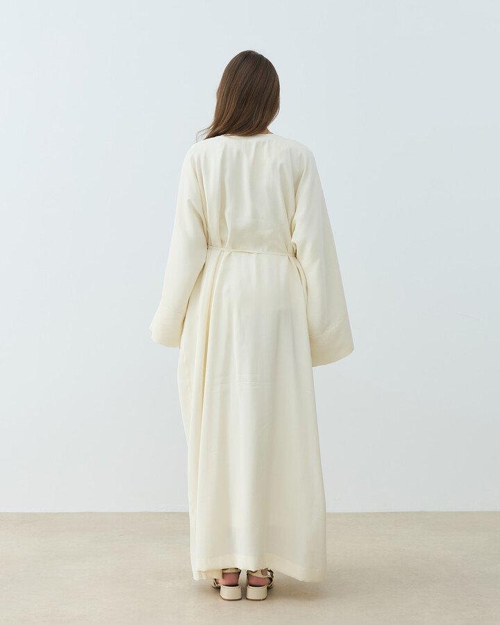 Cupra Diamond Abaya Krem