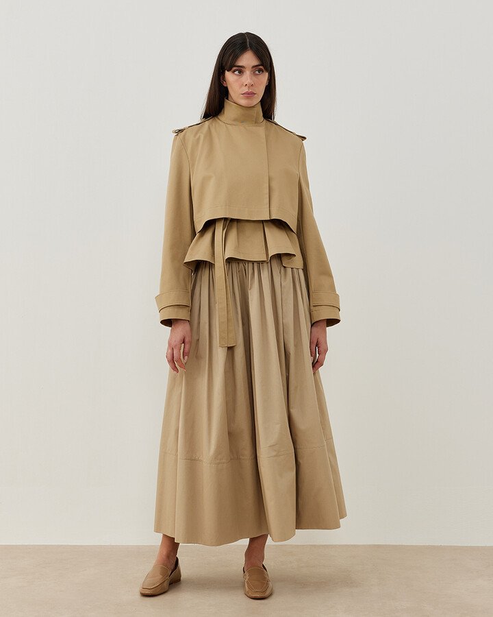 Kısa Allerli Layers Trençkot Camel