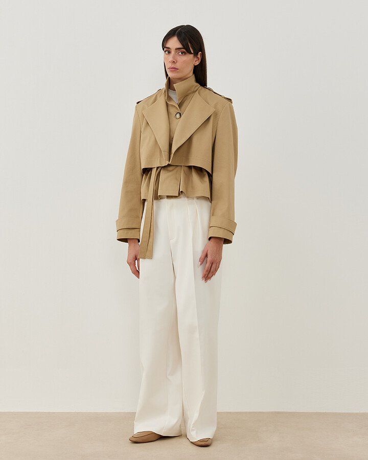 Kısa Allerli Layers Trençkot Camel